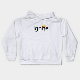 Ignite artistic typography design Kids Hoodie